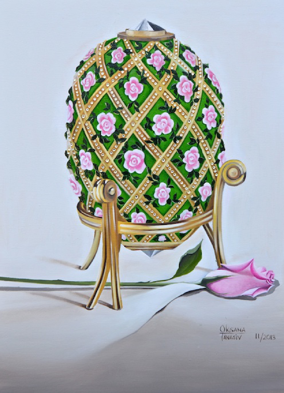 Faberge Rose Trellis Egg